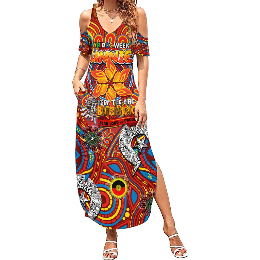 Custom Gold Coast Suns NAIDOC Week 2024 Summer Maxi Dress Mascot Football