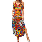 Custom Gold Coast Suns NAIDOC Week 2024 Summer Maxi Dress Mascot Football