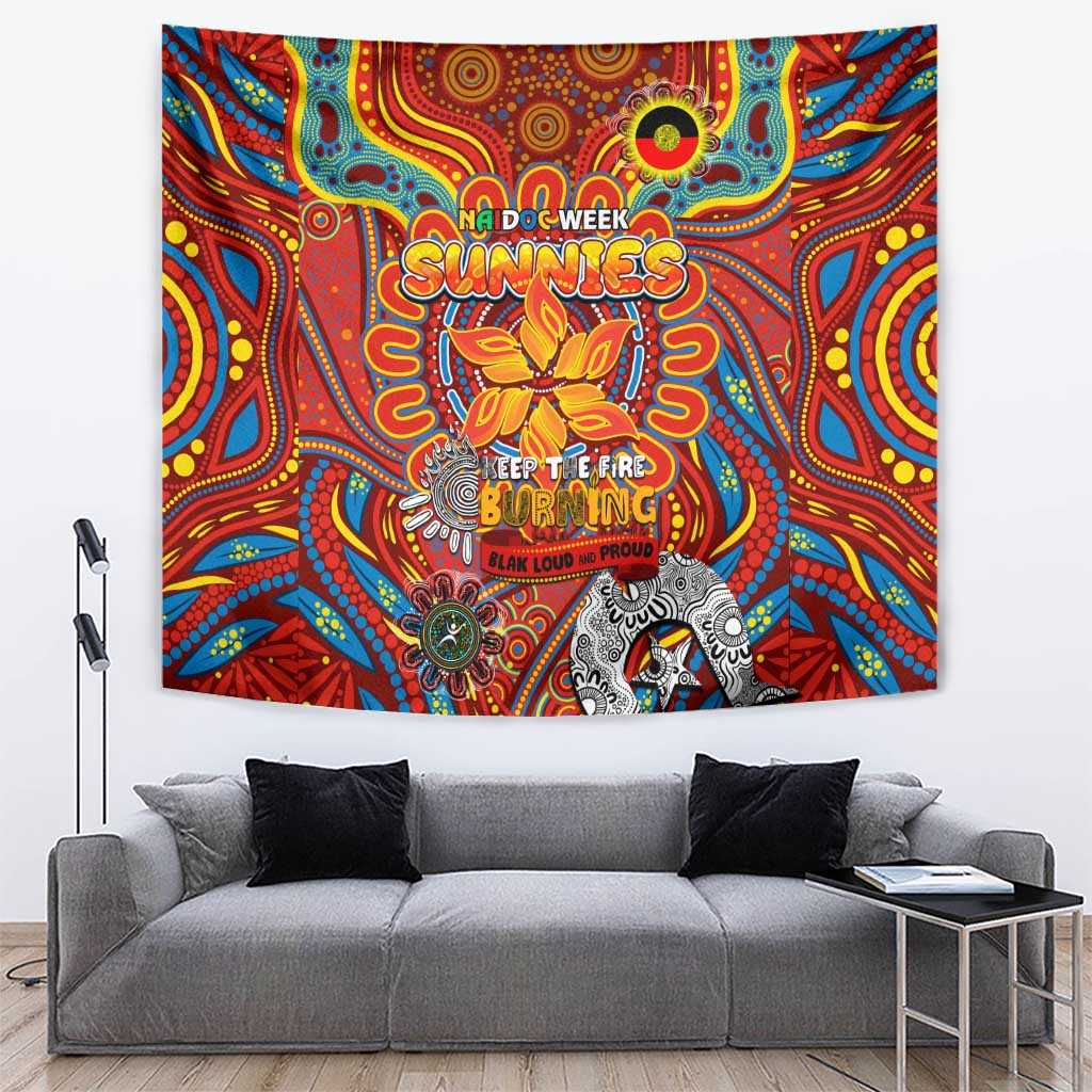 Gold Coast Suns NAIDOC Week 2024 Tapestry Mascot Football