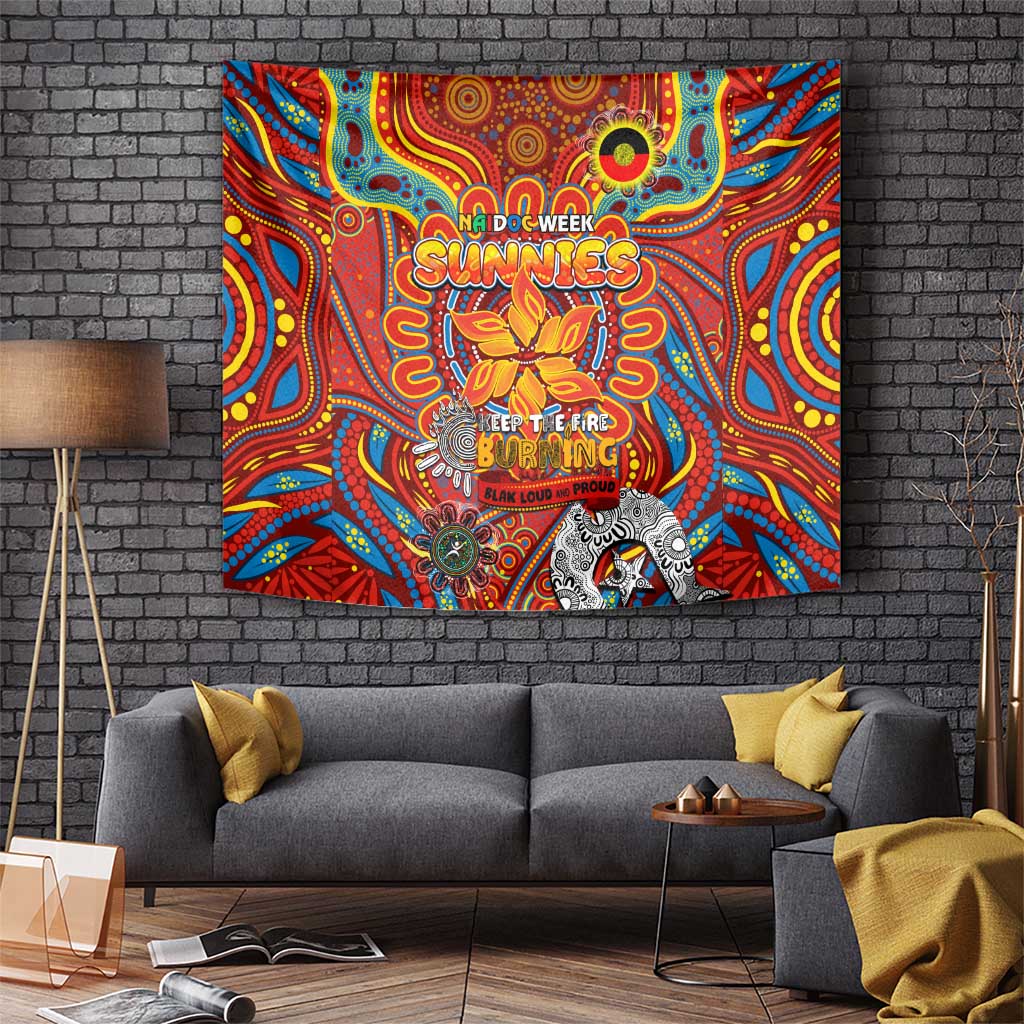 Gold Coast Suns NAIDOC Week 2024 Tapestry Mascot Football