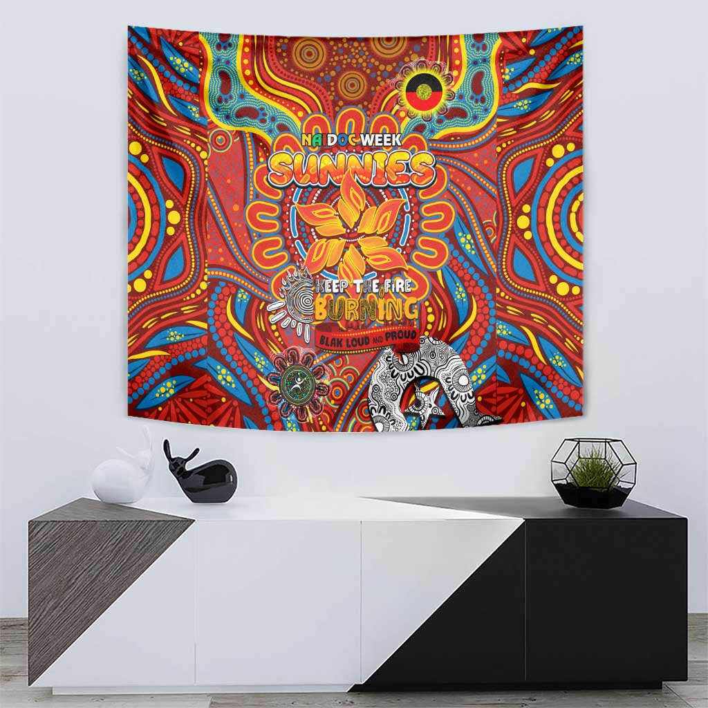Gold Coast Suns NAIDOC Week 2024 Tapestry Mascot Football