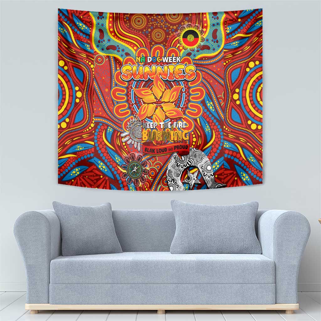 Gold Coast Suns NAIDOC Week 2024 Tapestry Mascot Football