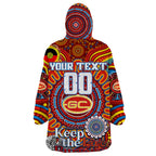 Custom Gold Coast Suns NAIDOC Week 2024 Wearable Blanket Hoodie Mascot Football