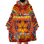 Custom Gold Coast Suns NAIDOC Week 2024 Wearable Blanket Hoodie Mascot Football