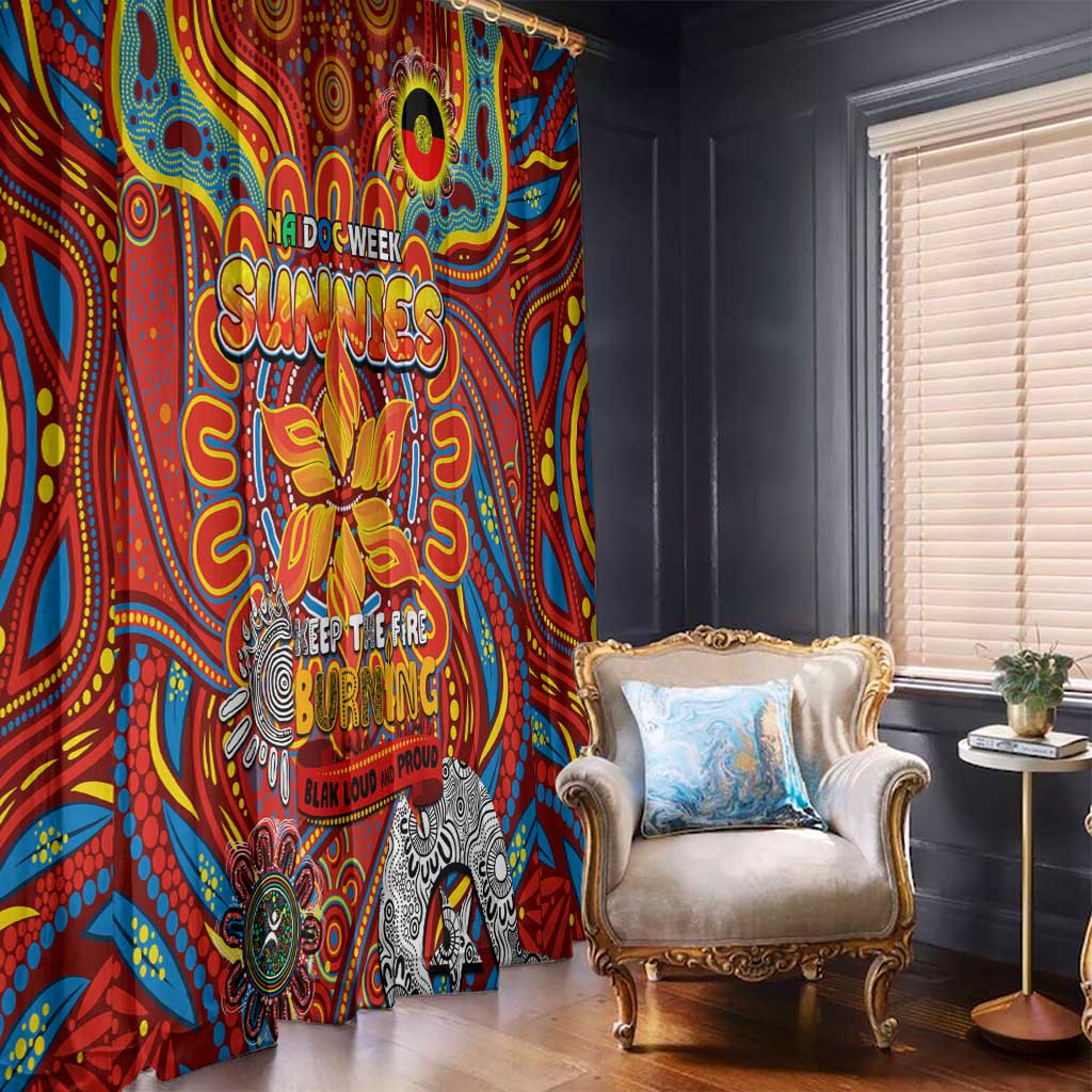 Gold Coast Suns NAIDOC Week 2024 Window Curtain Mascot Football
