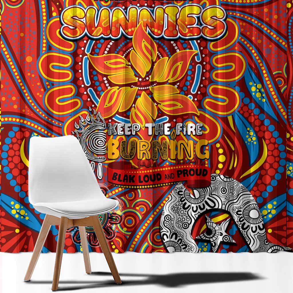 Gold Coast Suns NAIDOC Week 2024 Window Curtain Mascot Football