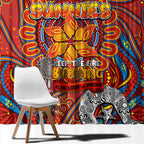 Gold Coast Suns NAIDOC Week 2024 Window Curtain Mascot Football