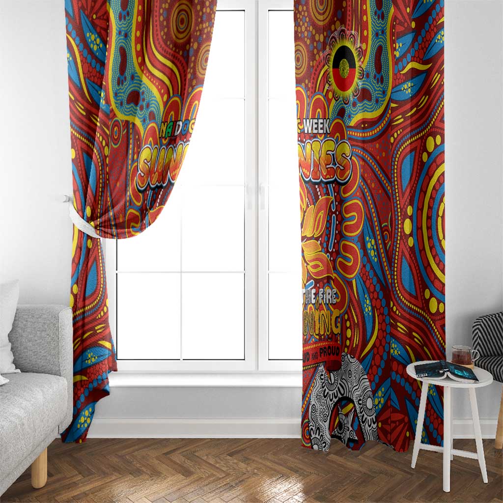 Gold Coast Suns NAIDOC Week 2024 Window Curtain Mascot Football