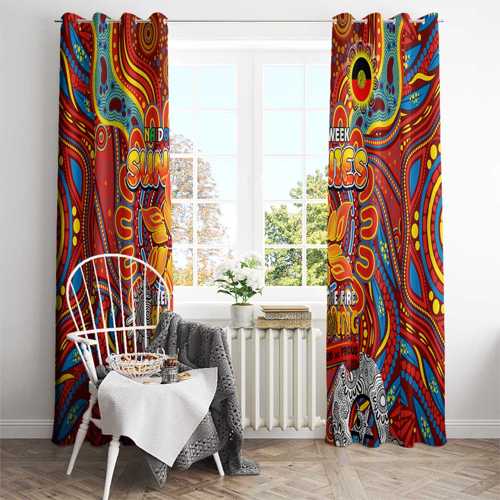 Gold Coast Suns NAIDOC Week 2024 Window Curtain Mascot Football