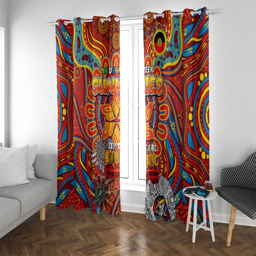 Gold Coast Suns NAIDOC Week 2024 Window Curtain Mascot Football