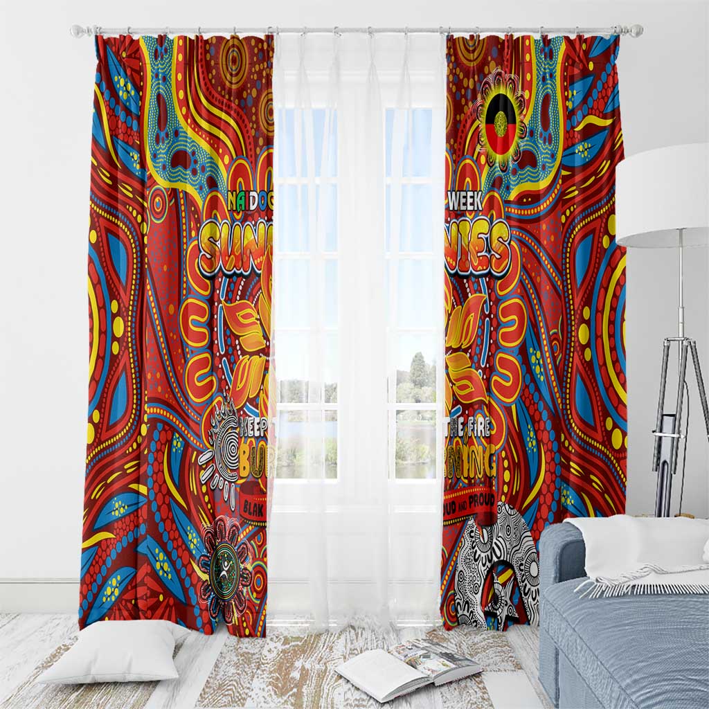 Gold Coast Suns NAIDOC Week 2024 Window Curtain Mascot Football