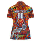 Custom Gold Coast Suns NAIDOC Week 2024 Women Polo Shirt Mascot Football