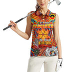 Custom Gold Coast Suns NAIDOC Week 2024 Women Sleeveless Polo Shirt Mascot Football