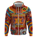 Custom Gold Coast Suns NAIDOC Week 2024 Zip Hoodie Mascot Football