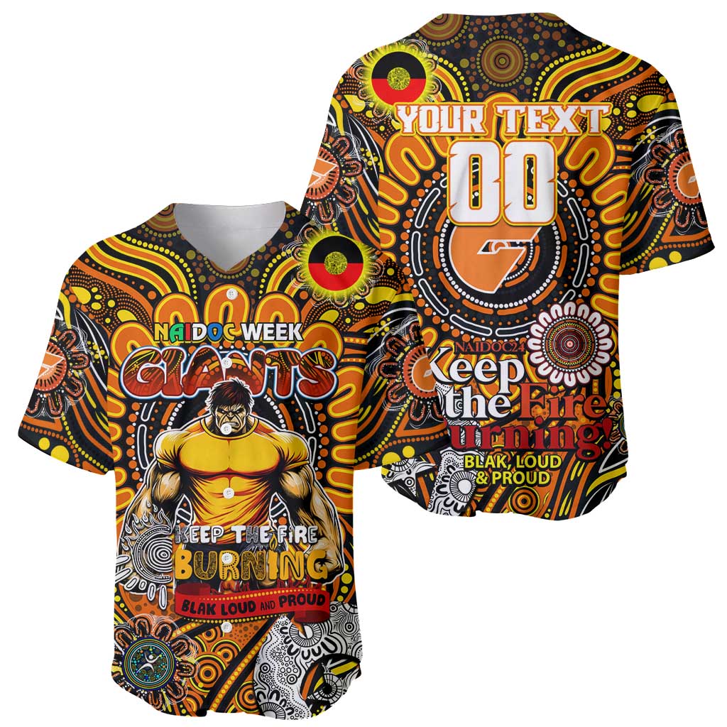 Custom GWS Giants NAIDOC Week 2024 Baseball Jersey Mascot Football