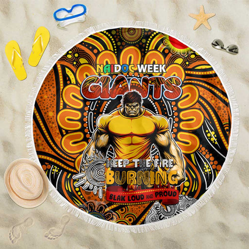 GWS Giants NAIDOC Week 2024 Beach Blanket Mascot Football