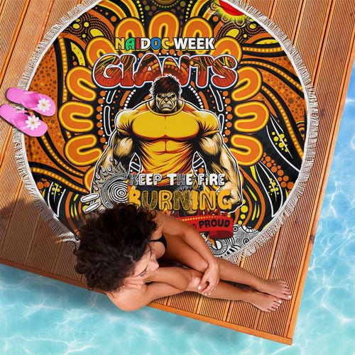GWS Giants NAIDOC Week 2024 Beach Blanket Mascot Football