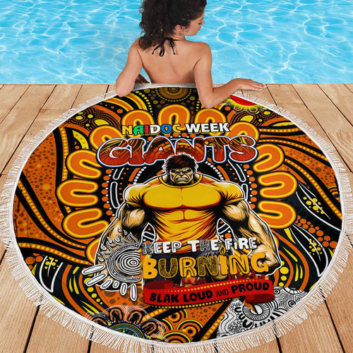 GWS Giants NAIDOC Week 2024 Beach Blanket Mascot Football