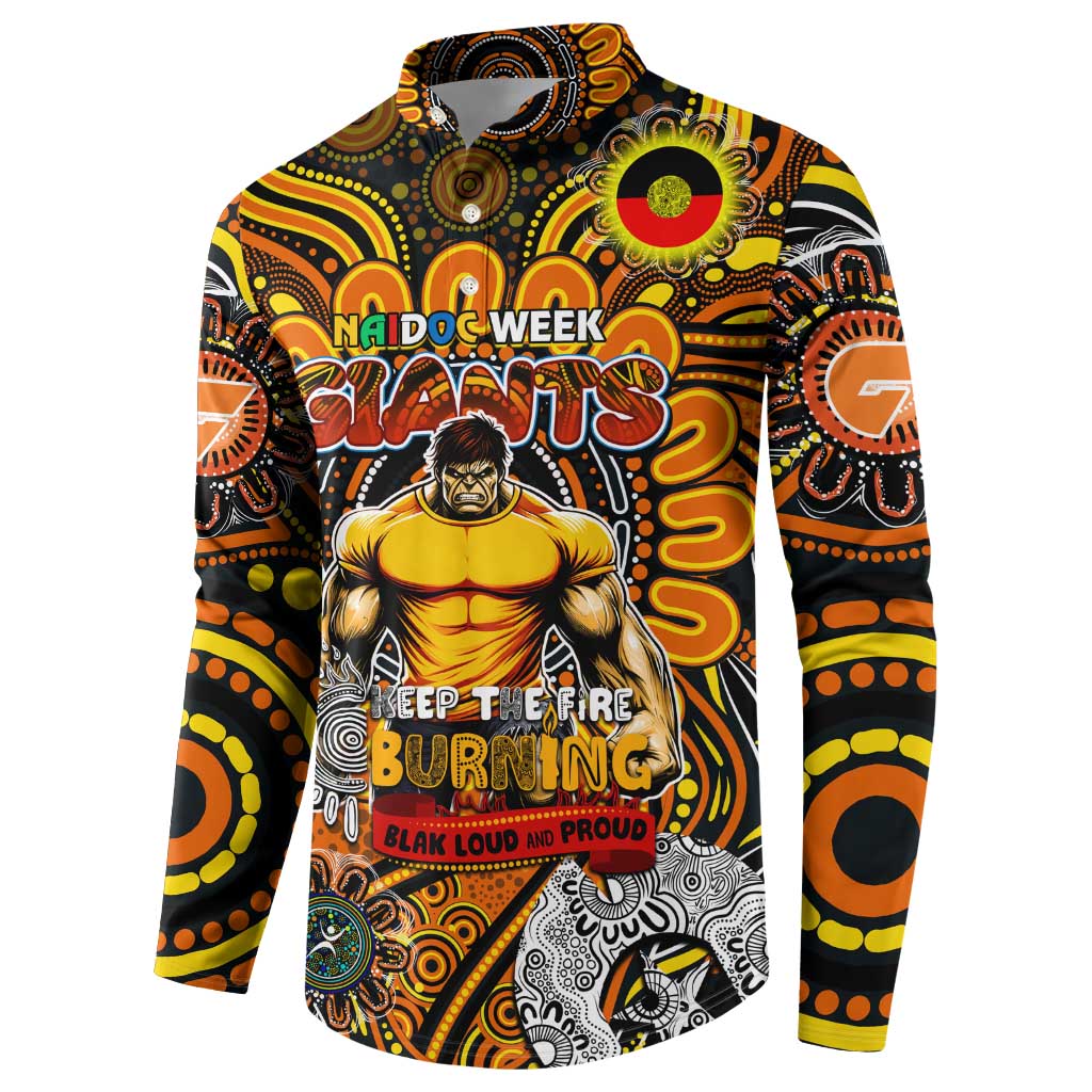 Custom GWS Giants NAIDOC Week 2024 Button Sweatshirt Mascot Football