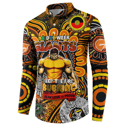 Custom GWS Giants NAIDOC Week 2024 Button Sweatshirt Mascot Football