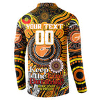 Custom GWS Giants NAIDOC Week 2024 Button Sweatshirt Mascot Football