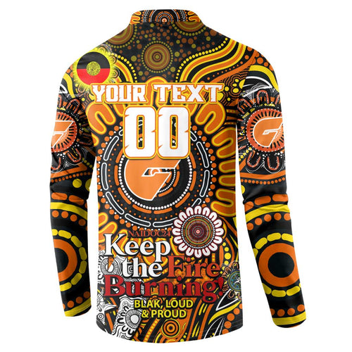 Custom GWS Giants NAIDOC Week 2024 Button Sweatshirt Mascot Football