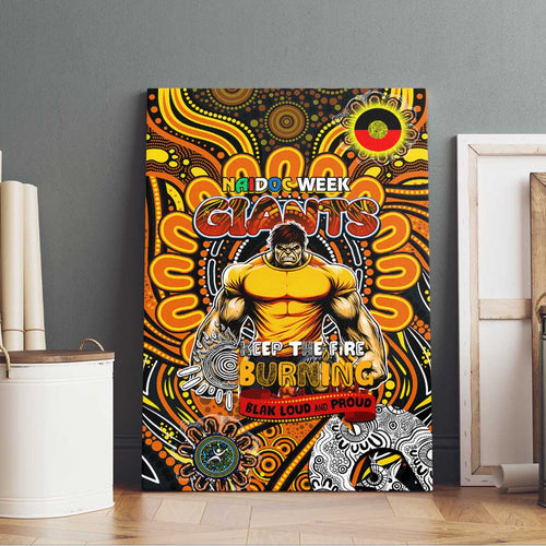 GWS Giants NAIDOC Week 2024 Canvas Wall Art Mascot Football