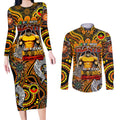 Custom GWS Giants NAIDOC Week 2024 Couples Matching Long Sleeve Bodycon Dress and Long Sleeve Button Shirt Mascot Football
