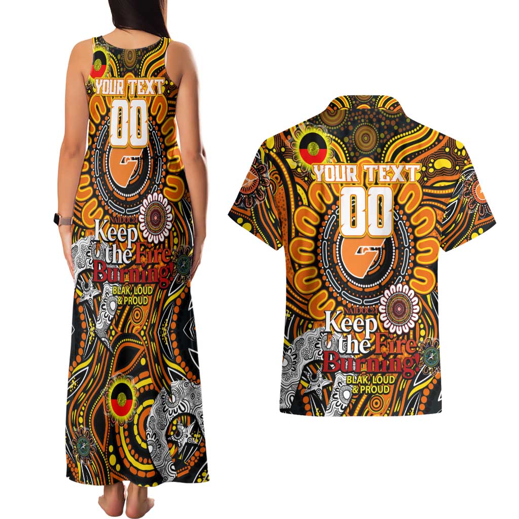 Custom GWS Giants NAIDOC Week 2024 Couples Matching Tank Maxi Dress and Hawaiian Shirt Mascot Football