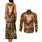 Custom GWS Giants NAIDOC Week 2024 Couples Matching Tank Maxi Dress and Long Sleeve Button Shirt Mascot Football