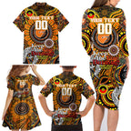 Custom GWS Giants NAIDOC Week 2024 Family Matching Long Sleeve Bodycon Dress and Hawaiian Shirt Mascot Football