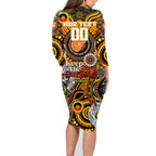 Custom GWS Giants NAIDOC Week 2024 Family Matching Long Sleeve Bodycon Dress and Hawaiian Shirt Mascot Football