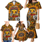 Custom GWS Giants NAIDOC Week 2024 Family Matching Mermaid Dress and Hawaiian Shirt Mascot Football