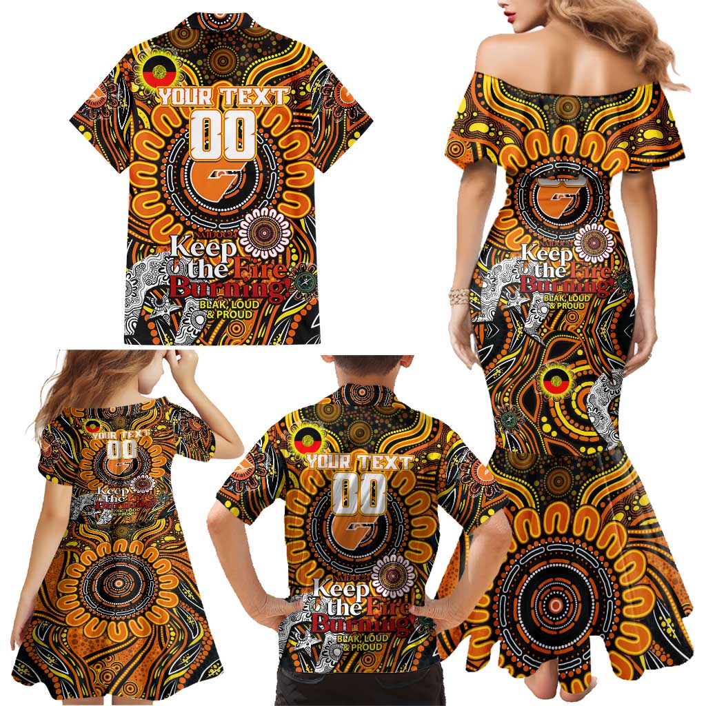 Custom GWS Giants NAIDOC Week 2024 Family Matching Mermaid Dress and Hawaiian Shirt Mascot Football