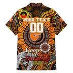 Custom GWS Giants NAIDOC Week 2024 Family Matching Off The Shoulder Long Sleeve Dress and Hawaiian Shirt Mascot Football