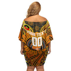 Custom GWS Giants NAIDOC Week 2024 Family Matching Off Shoulder Short Dress and Hawaiian Shirt Mascot Football