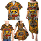Custom GWS Giants NAIDOC Week 2024 Family Matching Puletasi and Hawaiian Shirt Mascot Football