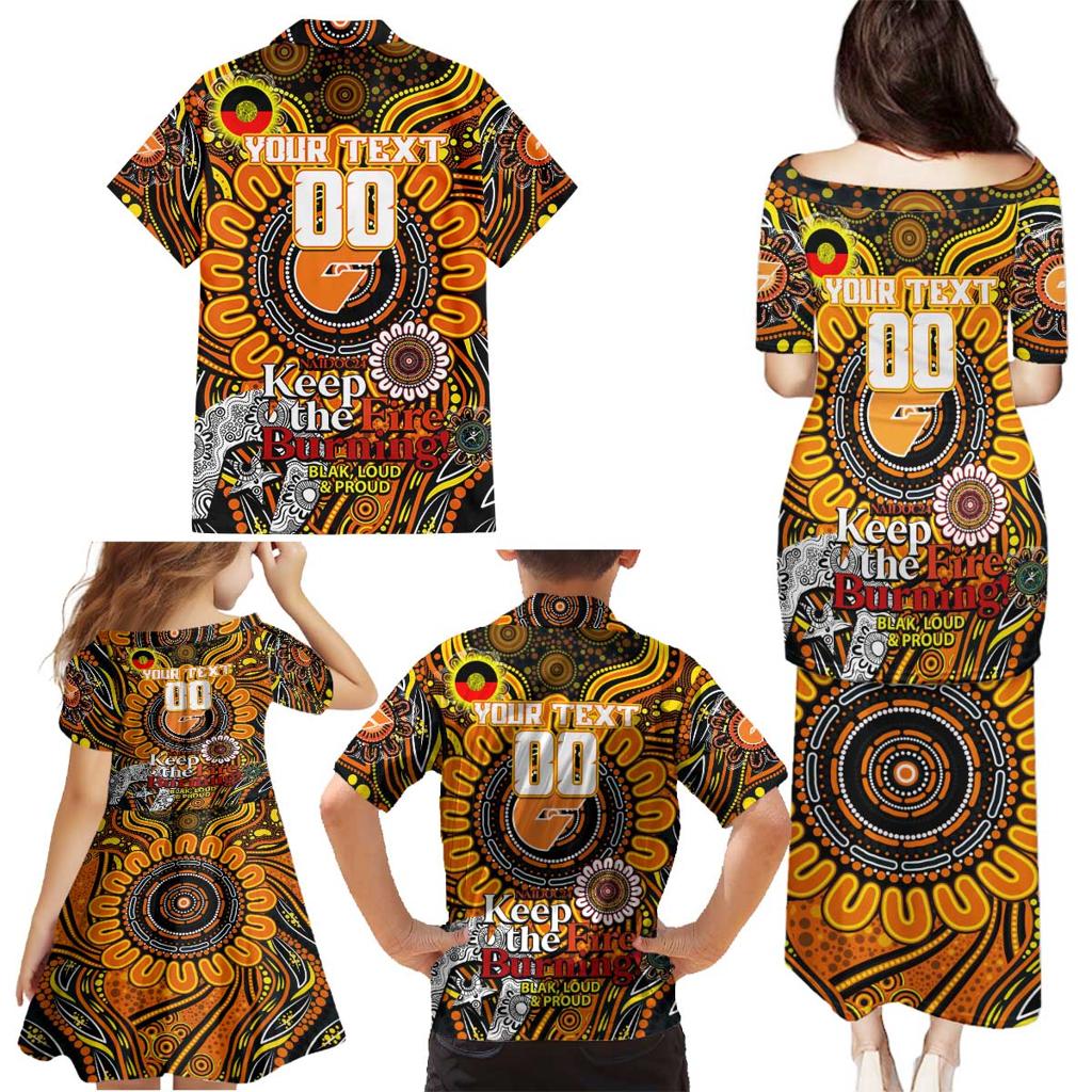 Custom GWS Giants NAIDOC Week 2024 Family Matching Puletasi and Hawaiian Shirt Mascot Football