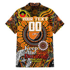 Custom GWS Giants NAIDOC Week 2024 Family Matching Short Sleeve Bodycon Dress and Hawaiian Shirt Mascot Football