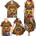 Custom GWS Giants NAIDOC Week 2024 Family Matching Summer Maxi Dress and Hawaiian Shirt Mascot Football