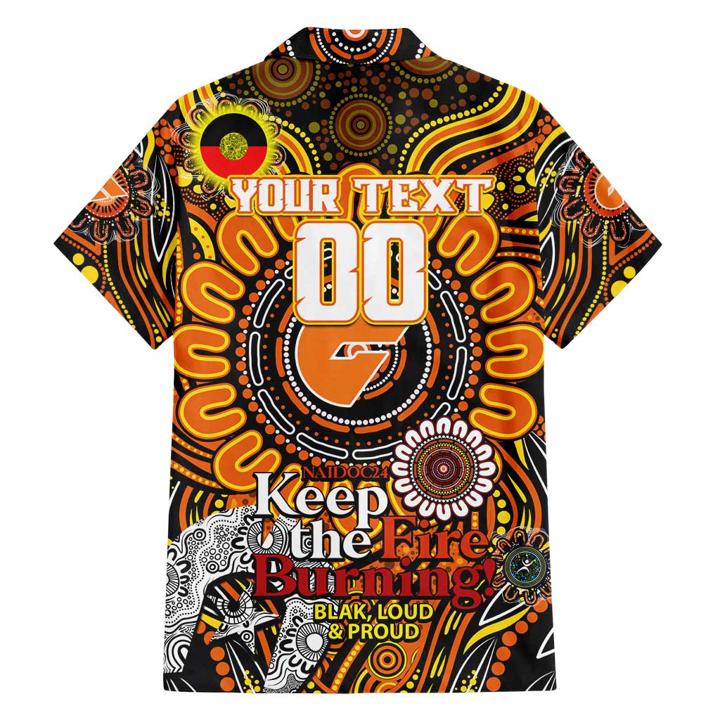 Custom GWS Giants NAIDOC Week 2024 Family Matching Summer Maxi Dress and Hawaiian Shirt Mascot Football