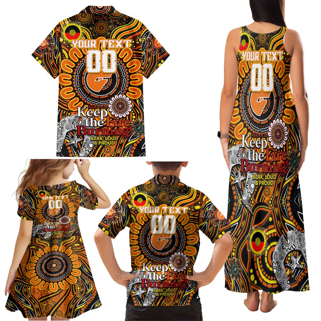 Custom GWS Giants NAIDOC Week 2024 Family Matching Tank Maxi Dress and Hawaiian Shirt Mascot Football
