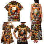 Custom GWS Giants NAIDOC Week 2024 Family Matching Tank Maxi Dress and Hawaiian Shirt Mascot Football