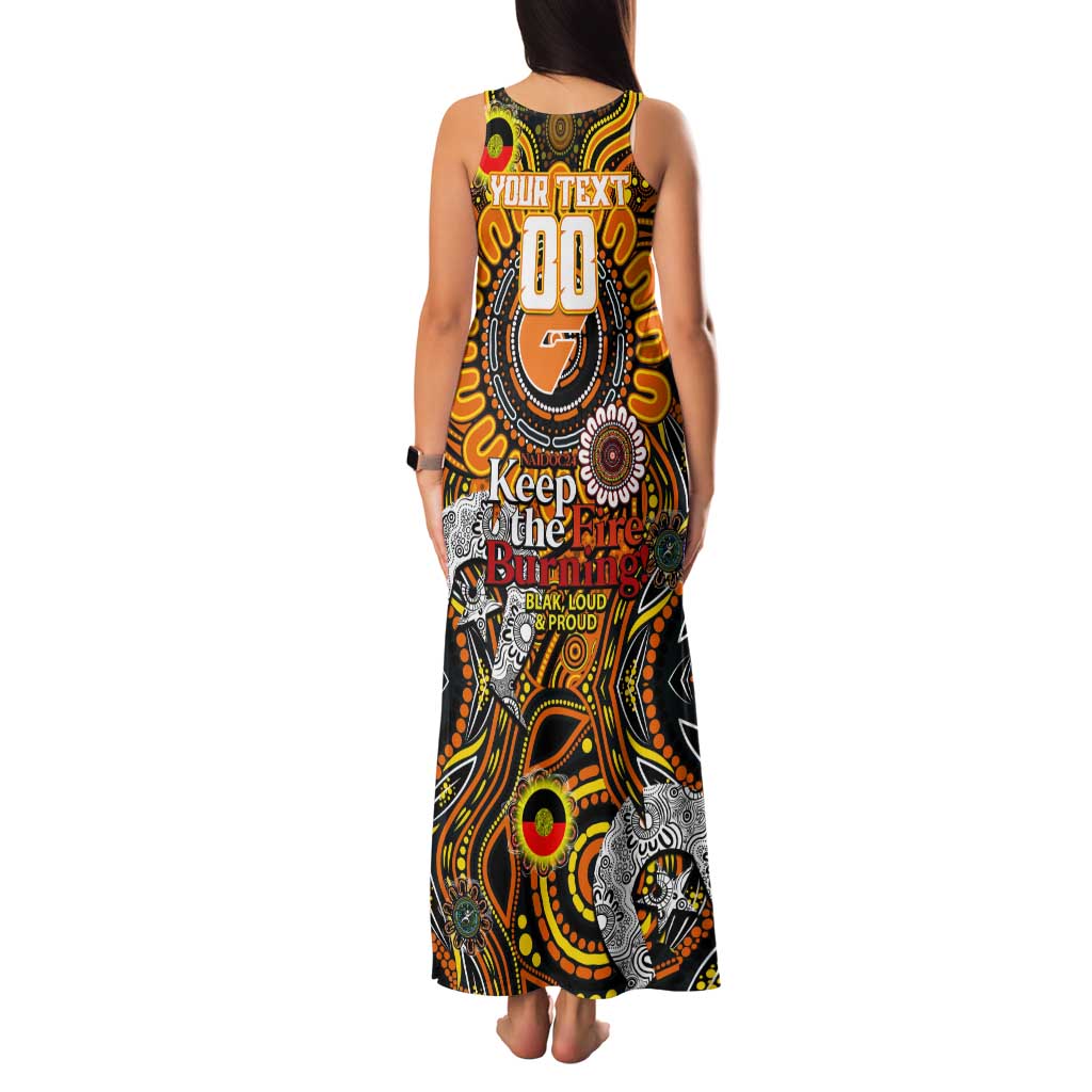 Custom GWS Giants NAIDOC Week 2024 Family Matching Tank Maxi Dress and Hawaiian Shirt Mascot Football