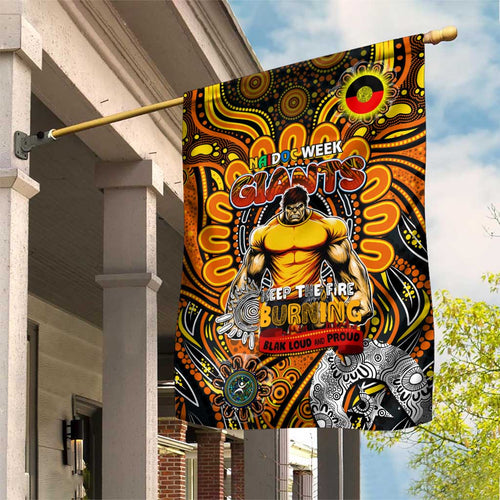 GWS Giants NAIDOC Week 2024 Garden Flag Mascot Football
