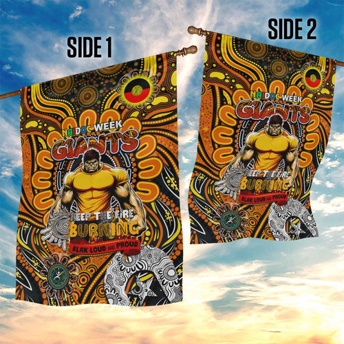 GWS Giants NAIDOC Week 2024 Garden Flag Mascot Football