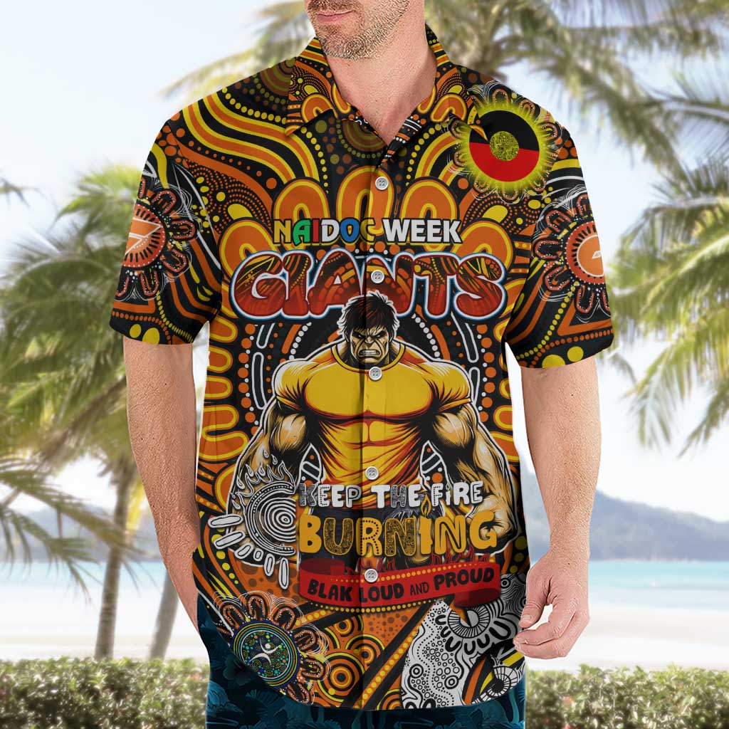 Custom GWS Giants NAIDOC Week 2024 Hawaiian Shirt Mascot Football