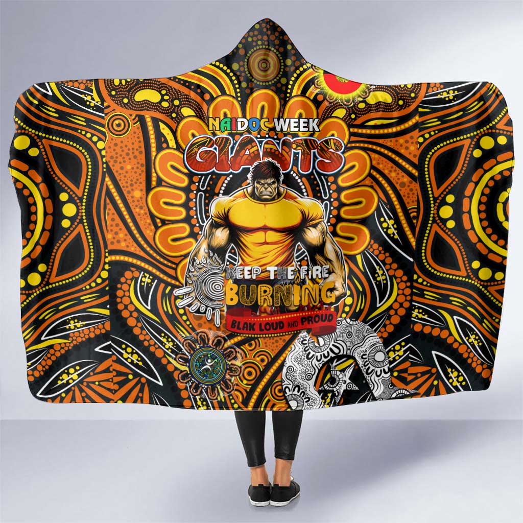GWS Giants NAIDOC Week 2024 Hooded Blanket Mascot Football