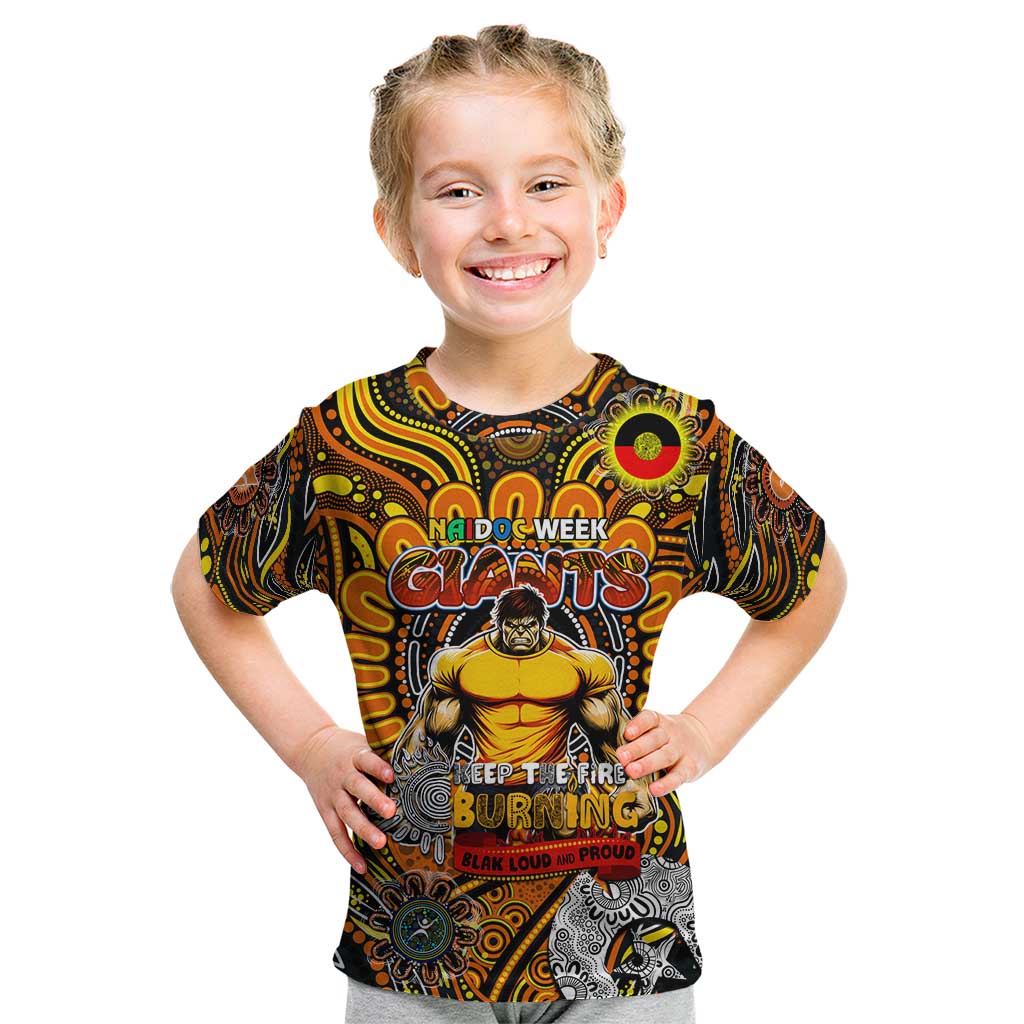 Custom GWS Giants NAIDOC Week 2024 Kid T Shirt Mascot Football