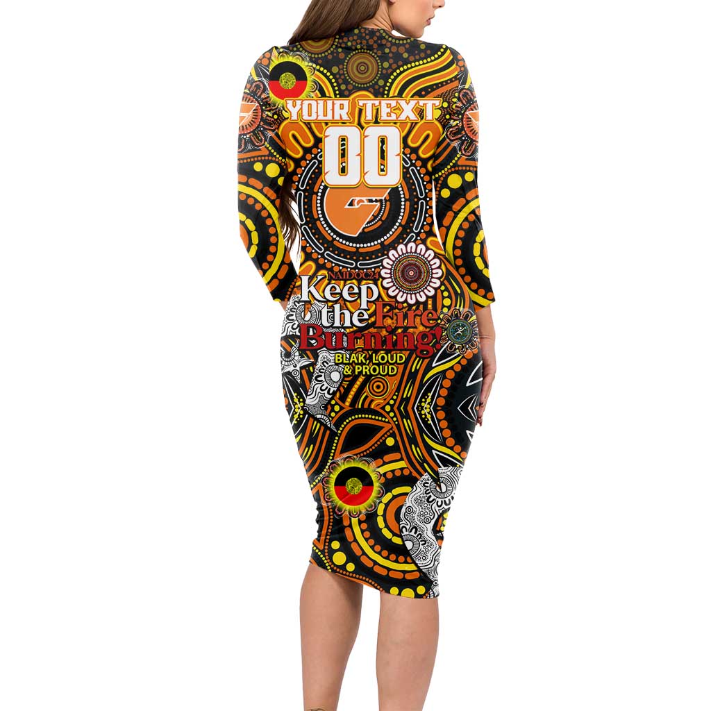 Custom GWS Giants NAIDOC Week 2024 Long Sleeve Bodycon Dress Mascot Football